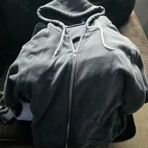 Gray Zip-Up Hoodie